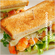 SHRIMP AND AVOCADO SANDWICHE